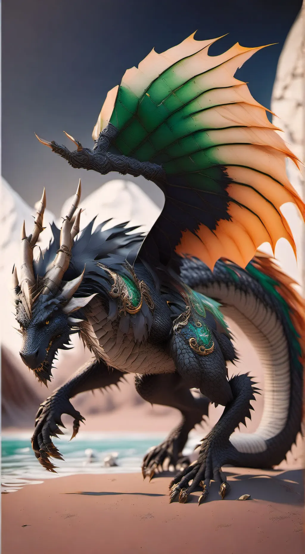 ai character: darke background