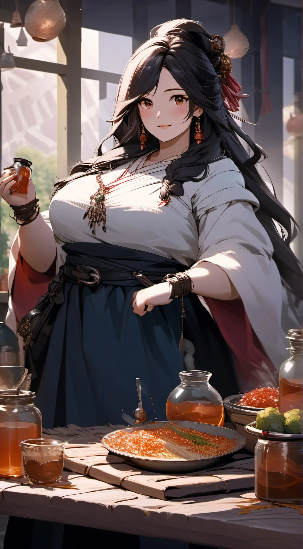 ai character: inflation feast background