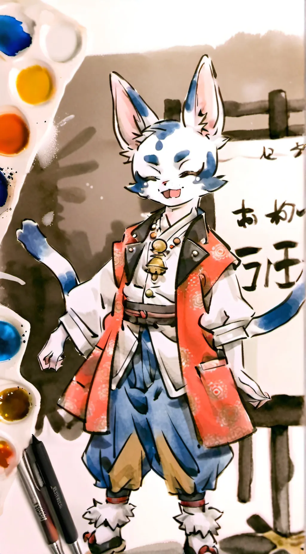 ai character: Discord chino background