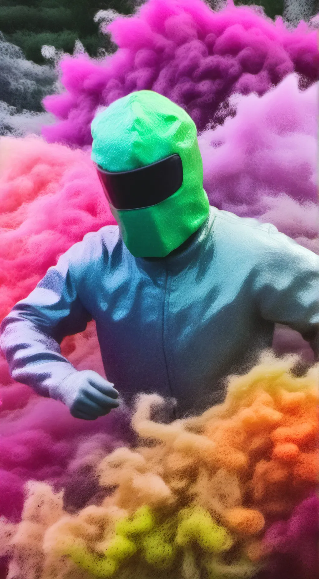 ai character: blue haz background