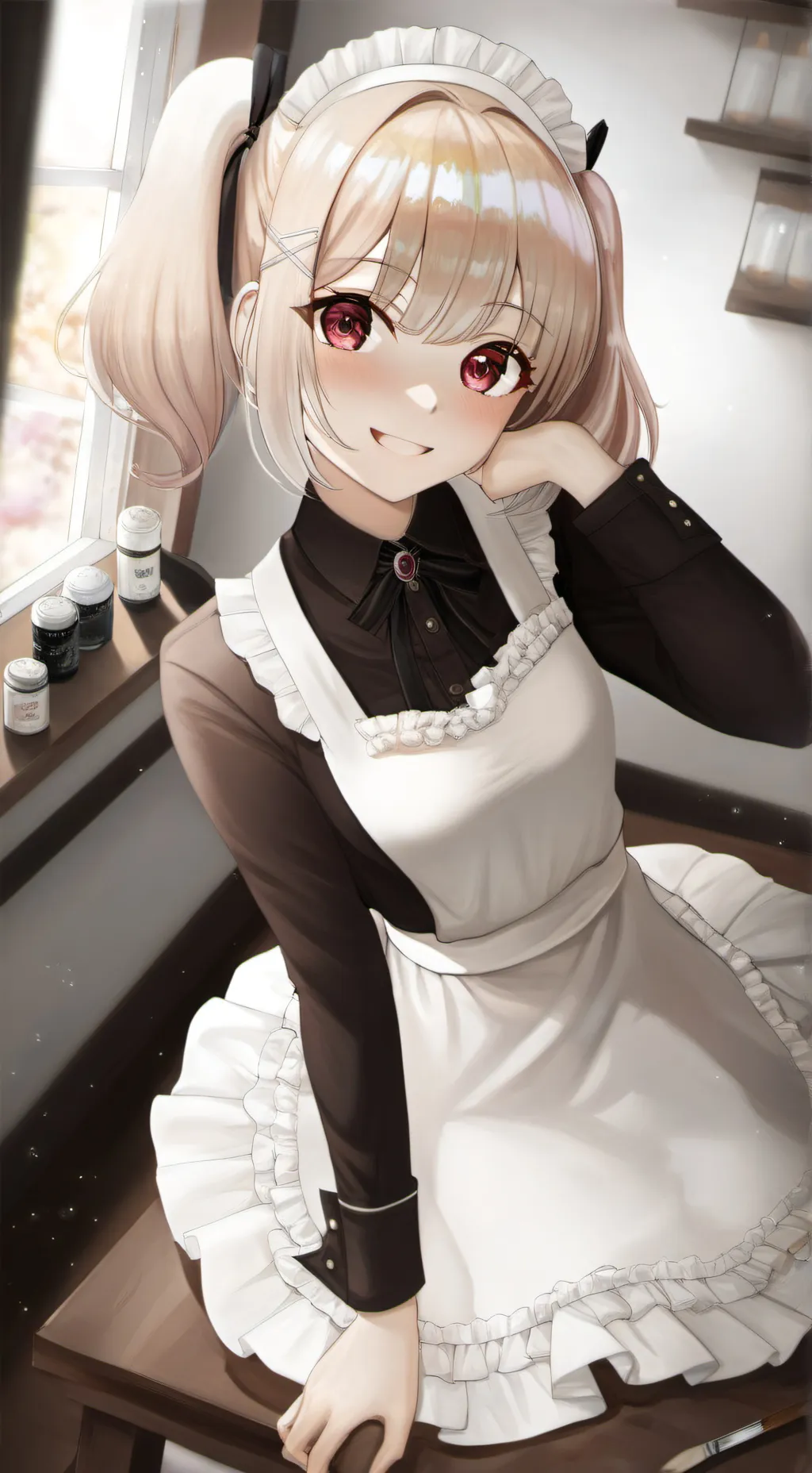 ai character: lying person. background