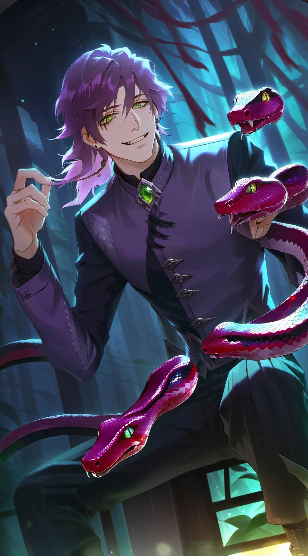 ai character: 🐍Slyther🐍 background