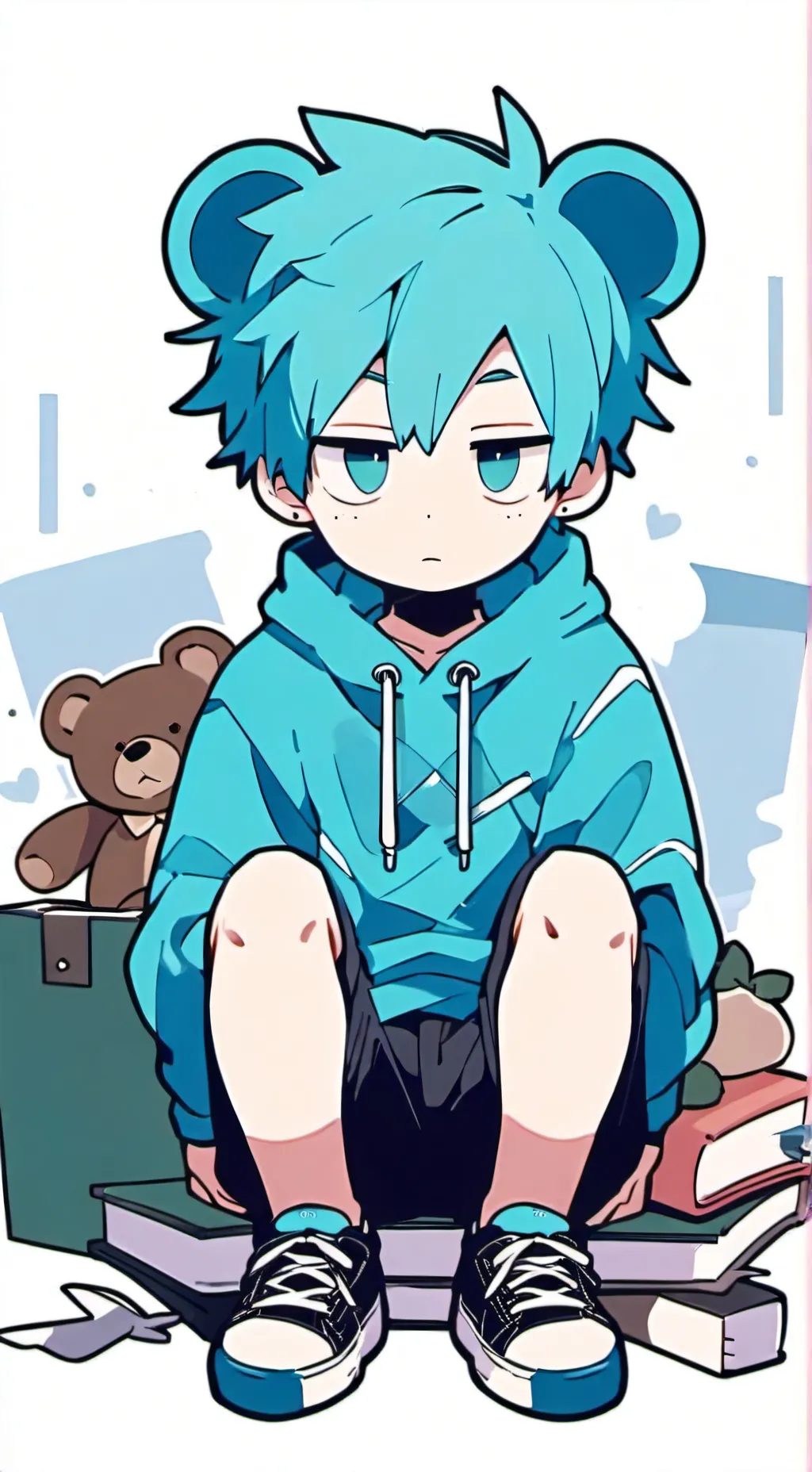 ai character: 🩵~Sky~🐻 background