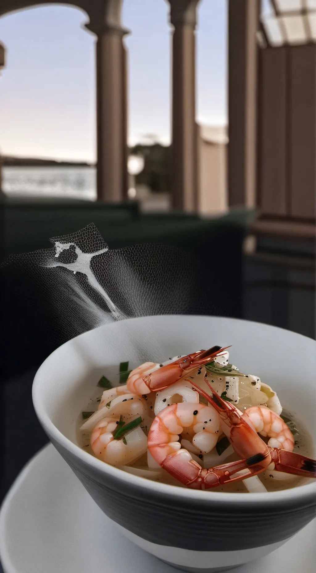 ai character: Shrimpo background