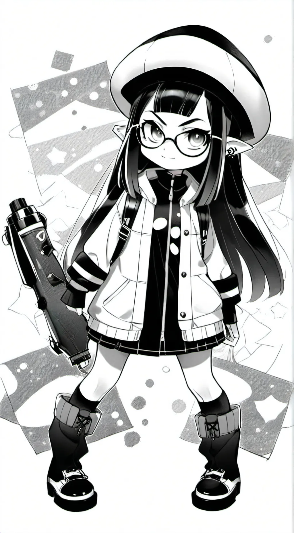 ai character: dark squid  background