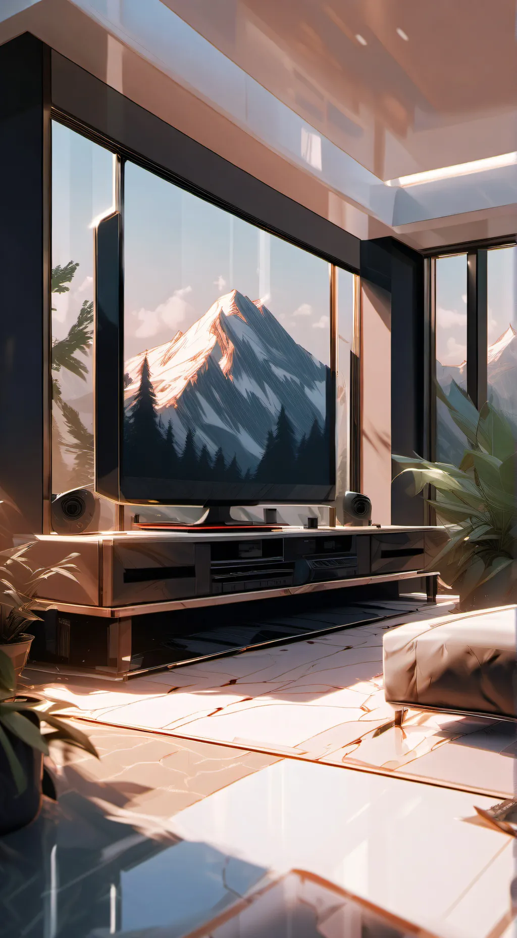 ai character: MHA Movie night background