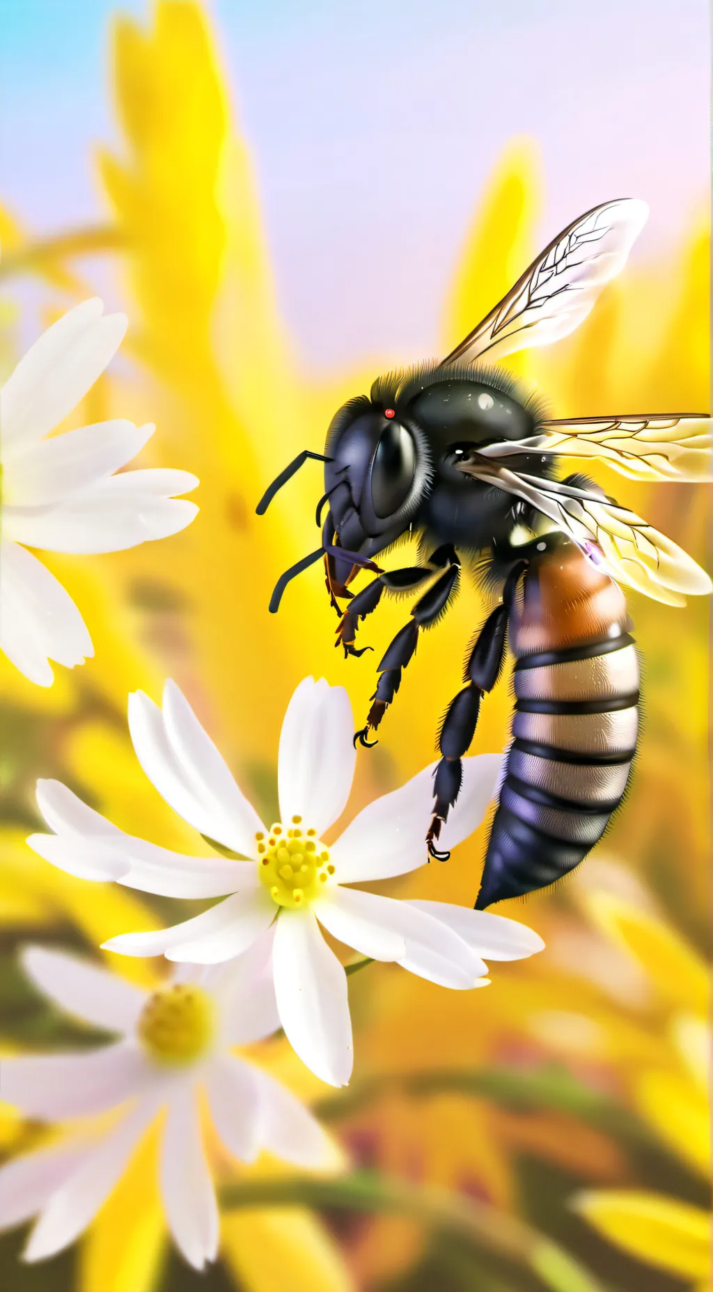 ai character: a bee background