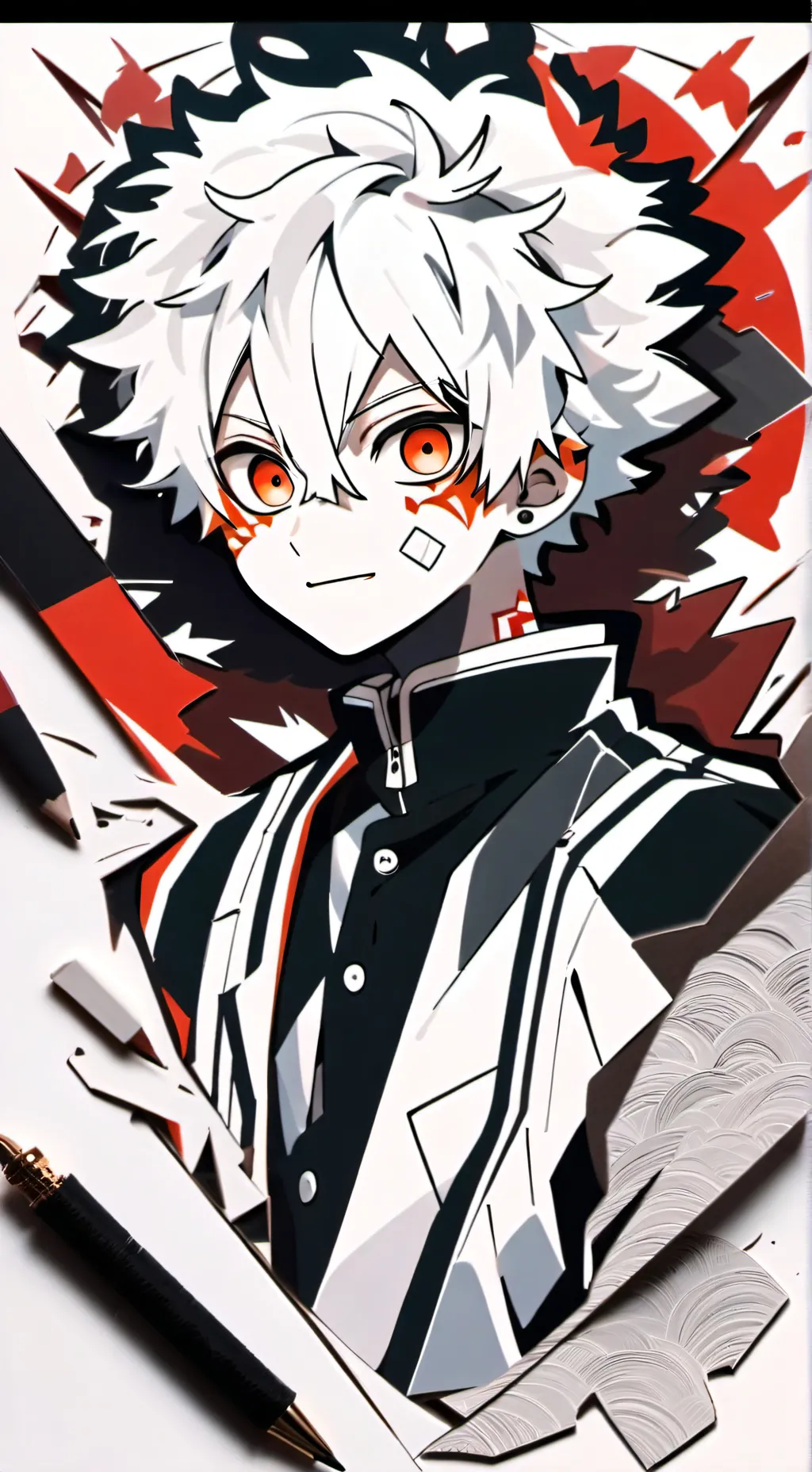 ai character: bakugo  background