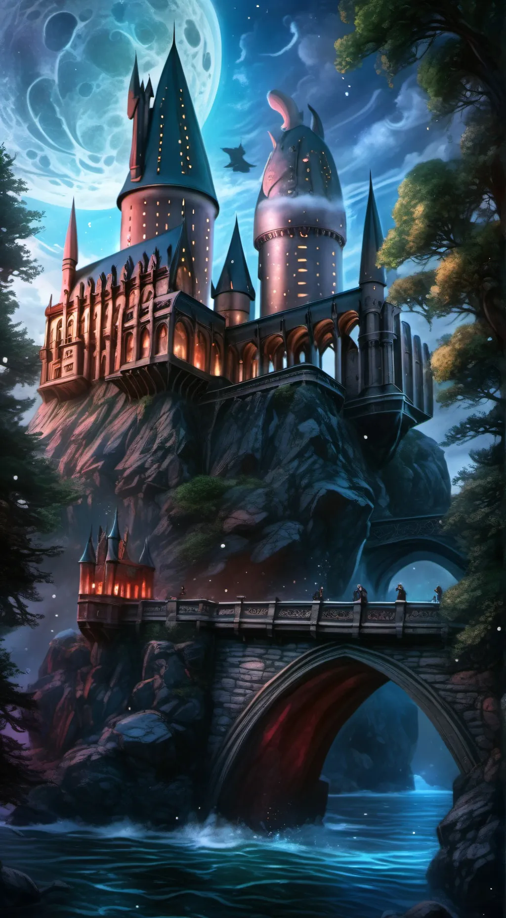 ai character: Hogwarts  background