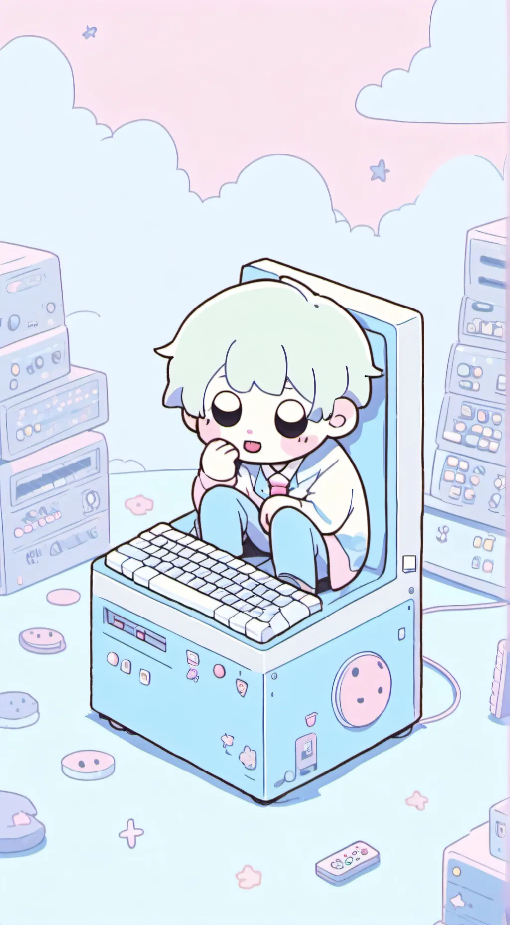 ai character: MR FUN COMPUTER  background