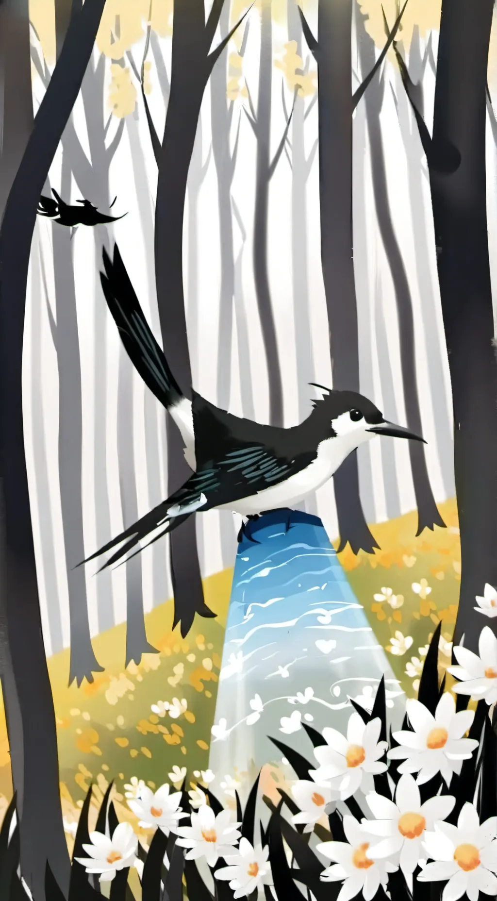 ai character: Sprunki Black goo background