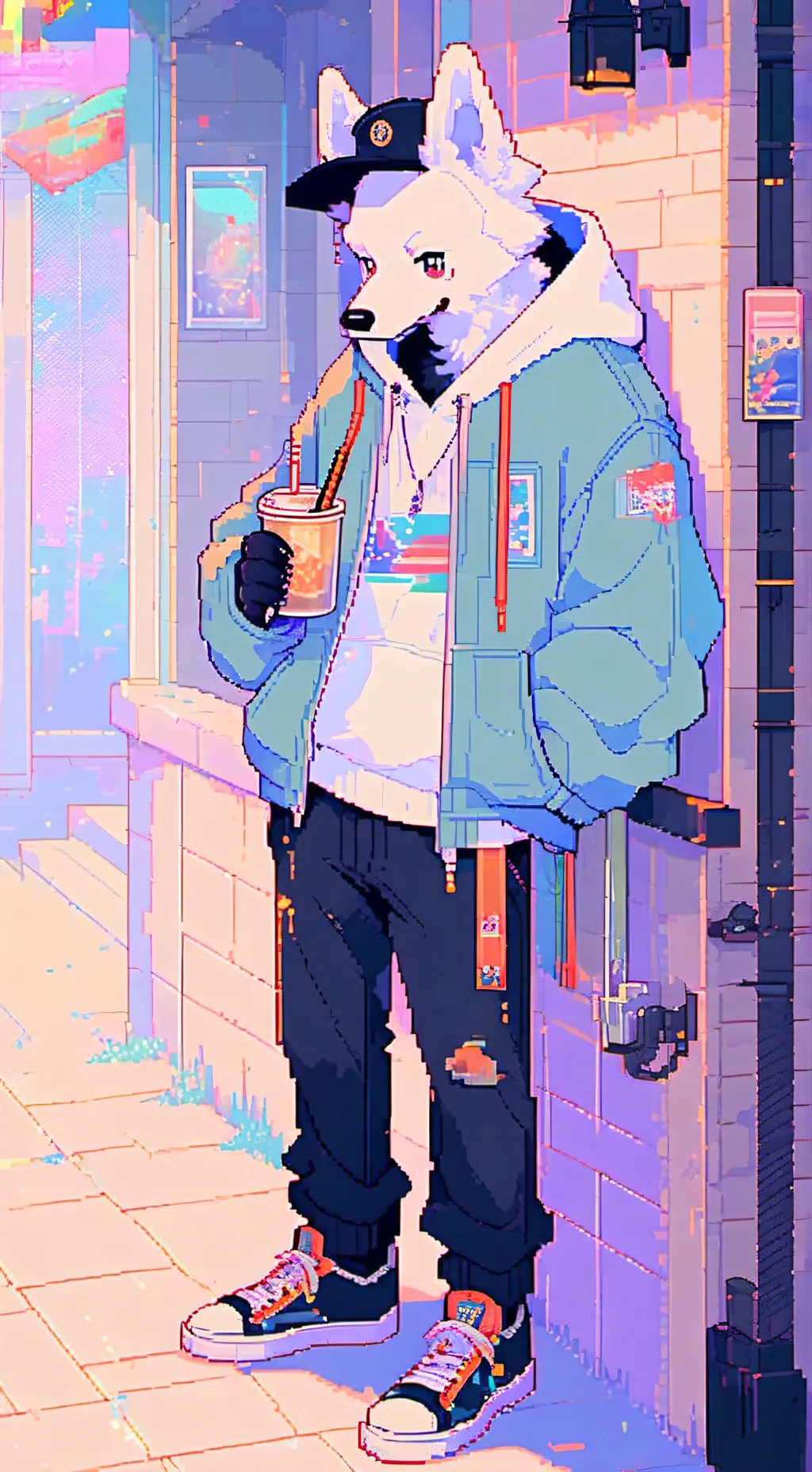 ai character: fluffy ￼ background