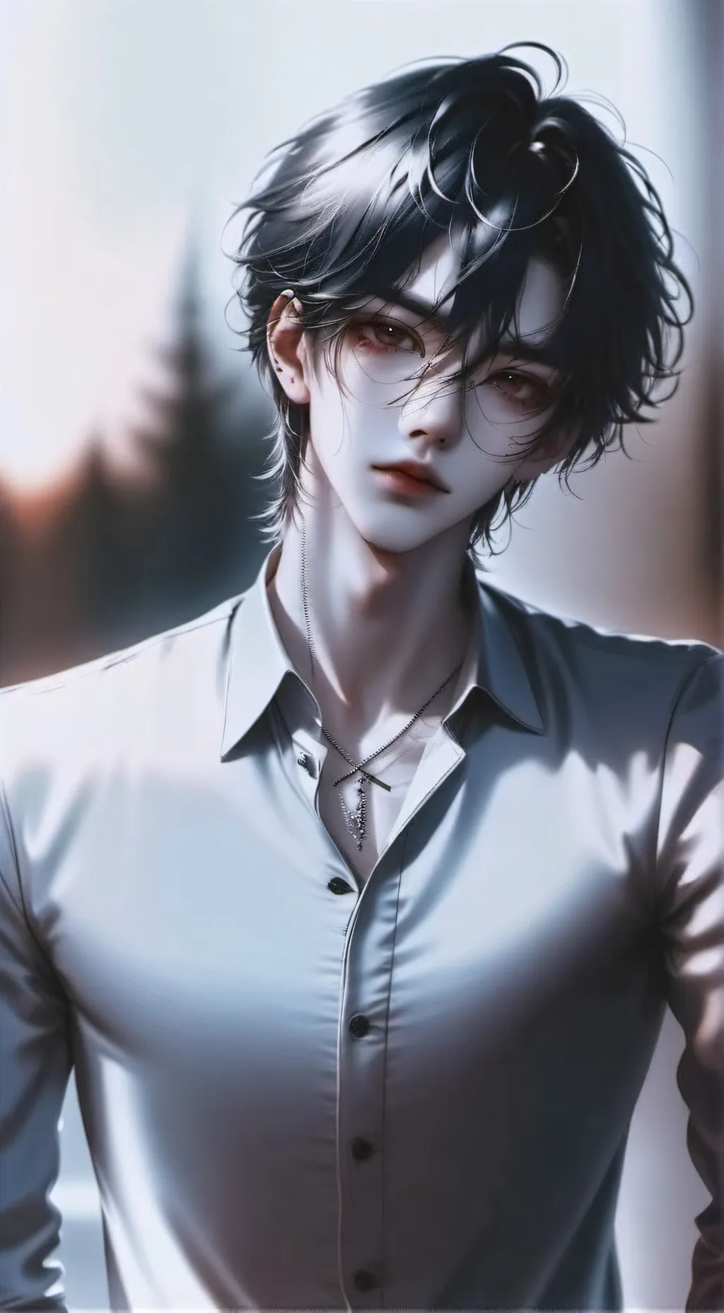 ai character: Elliot Blue background