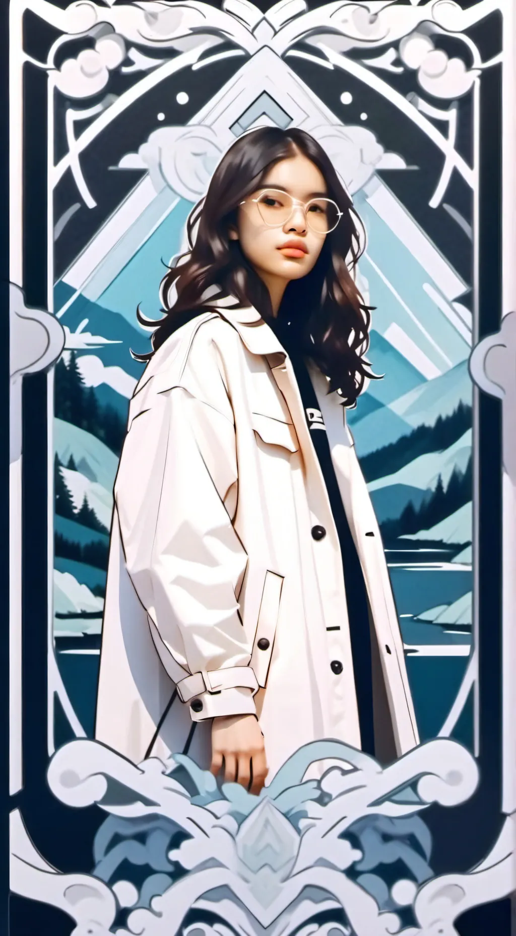 ai character: Chica gigante background