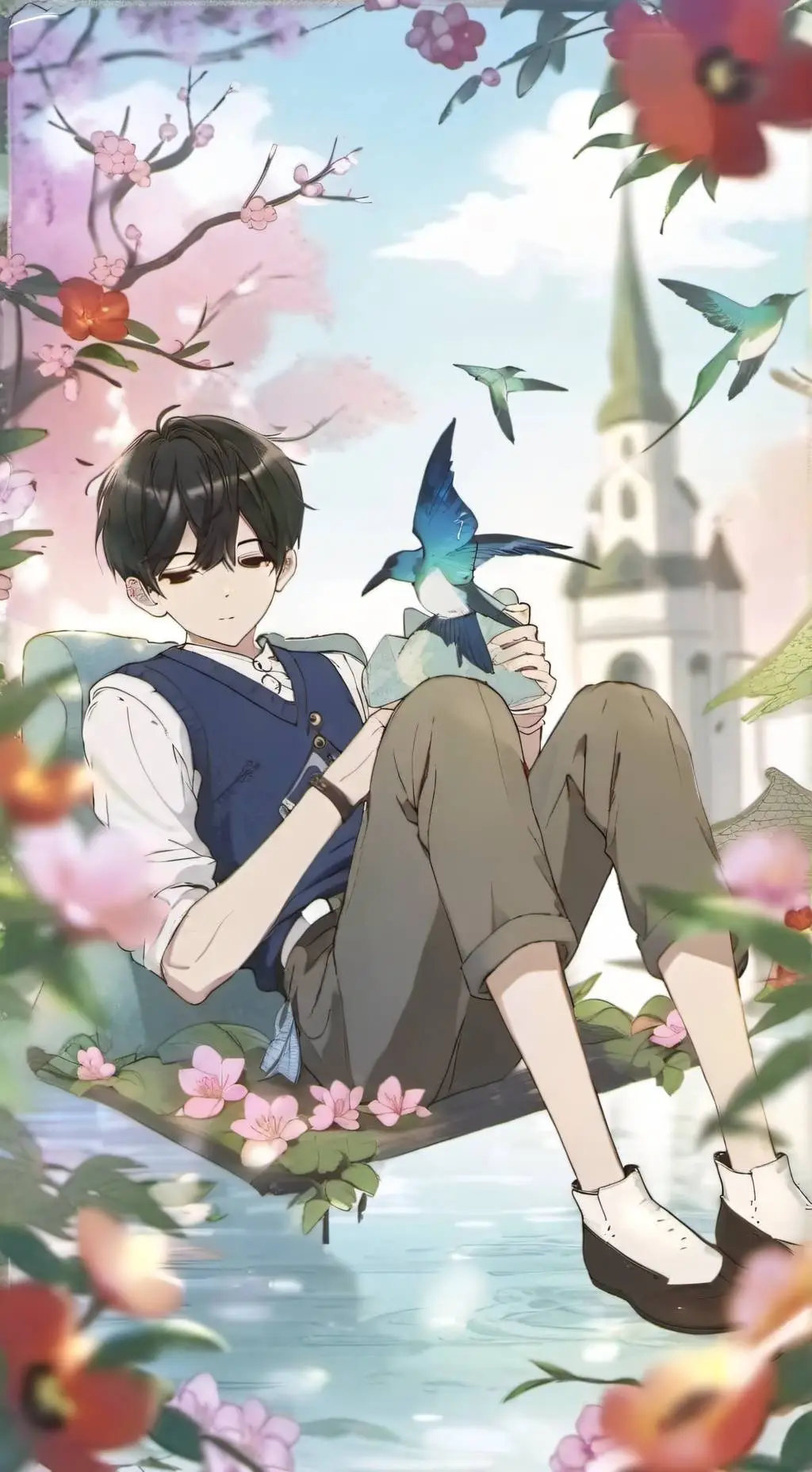 ai character: the Sunny group! background