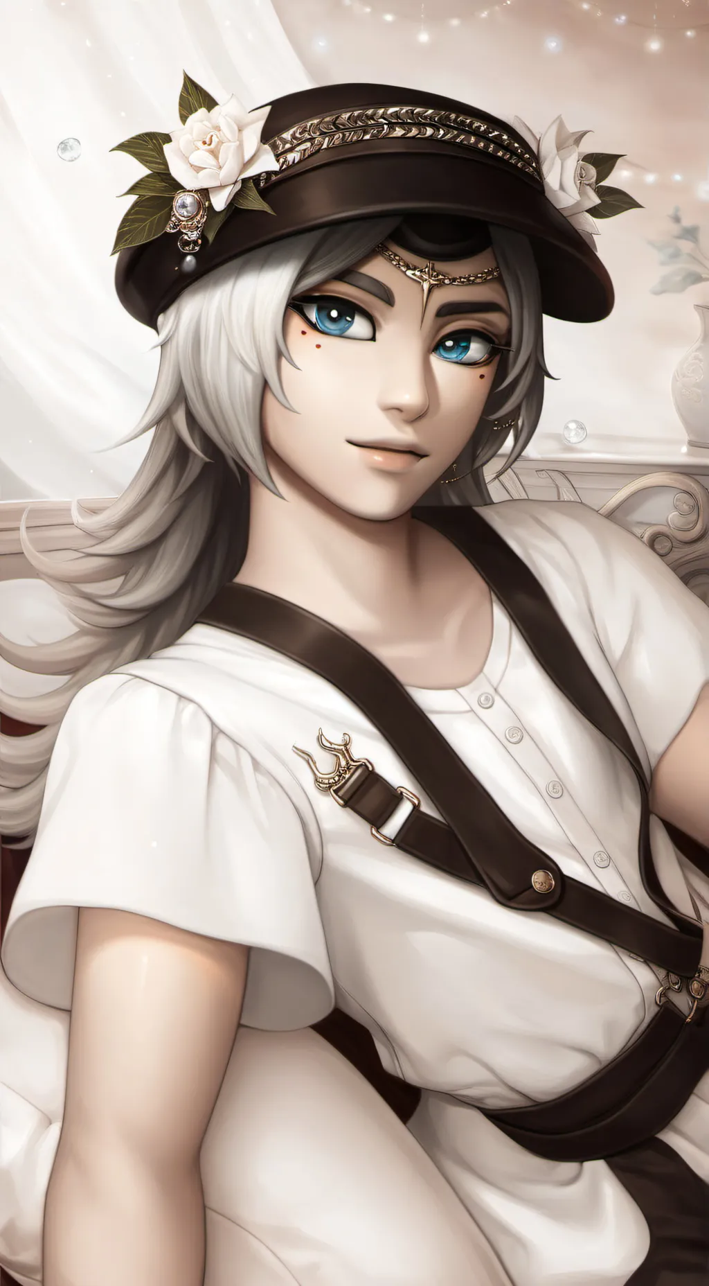 ai character: rose background