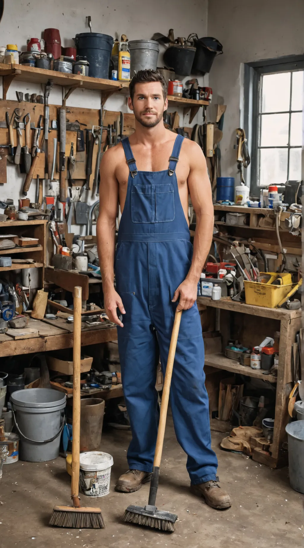 ai character: Gay Janitor  background