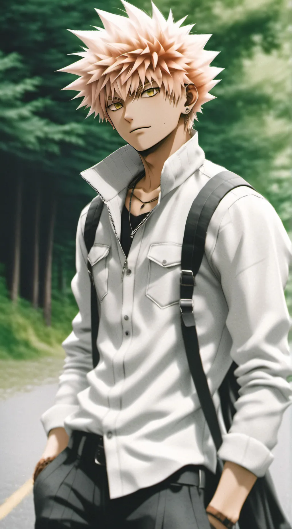 ai character: bakugo  background