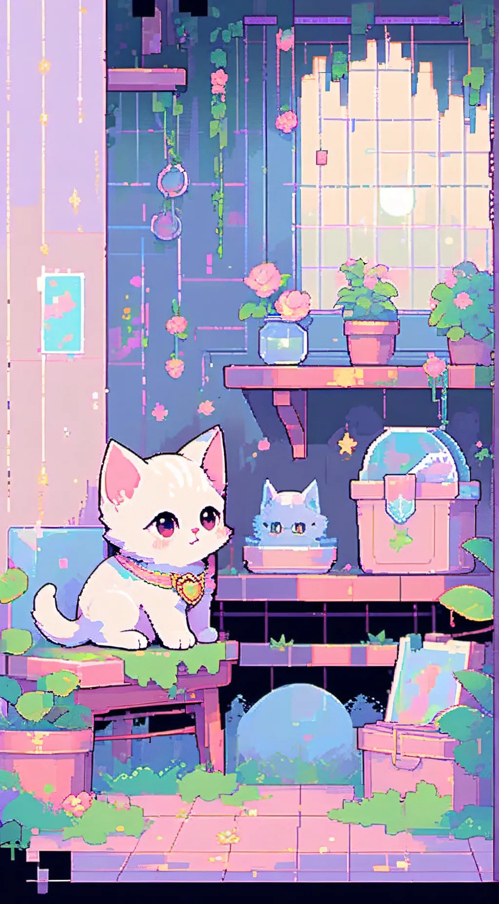 ai character: kitty meow background
