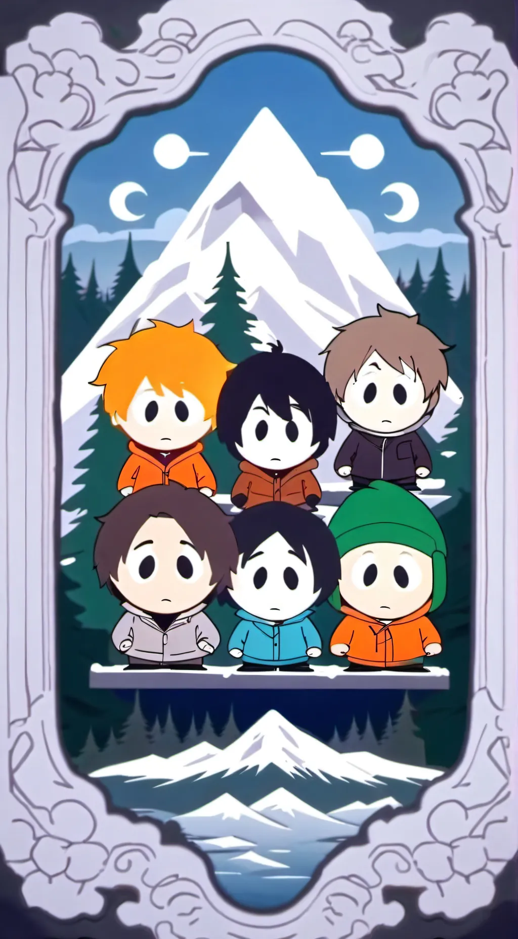 ai character: South park  background