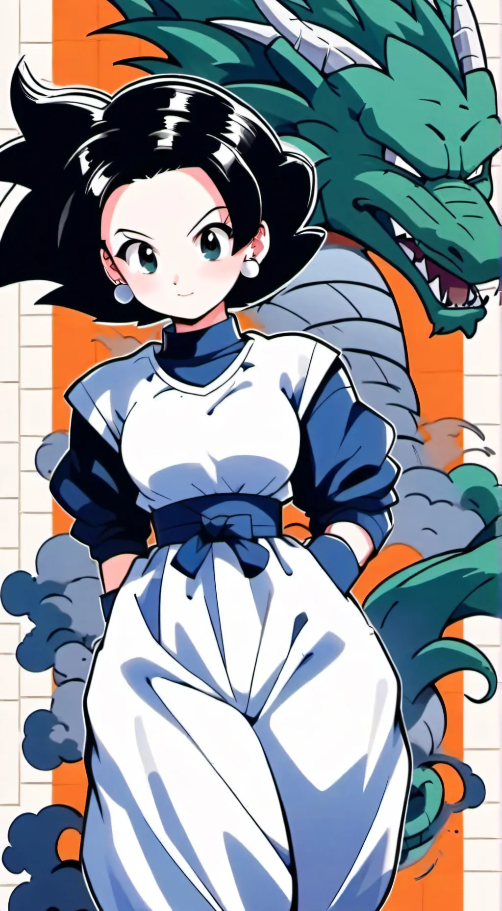 ai character: goku mujer  background