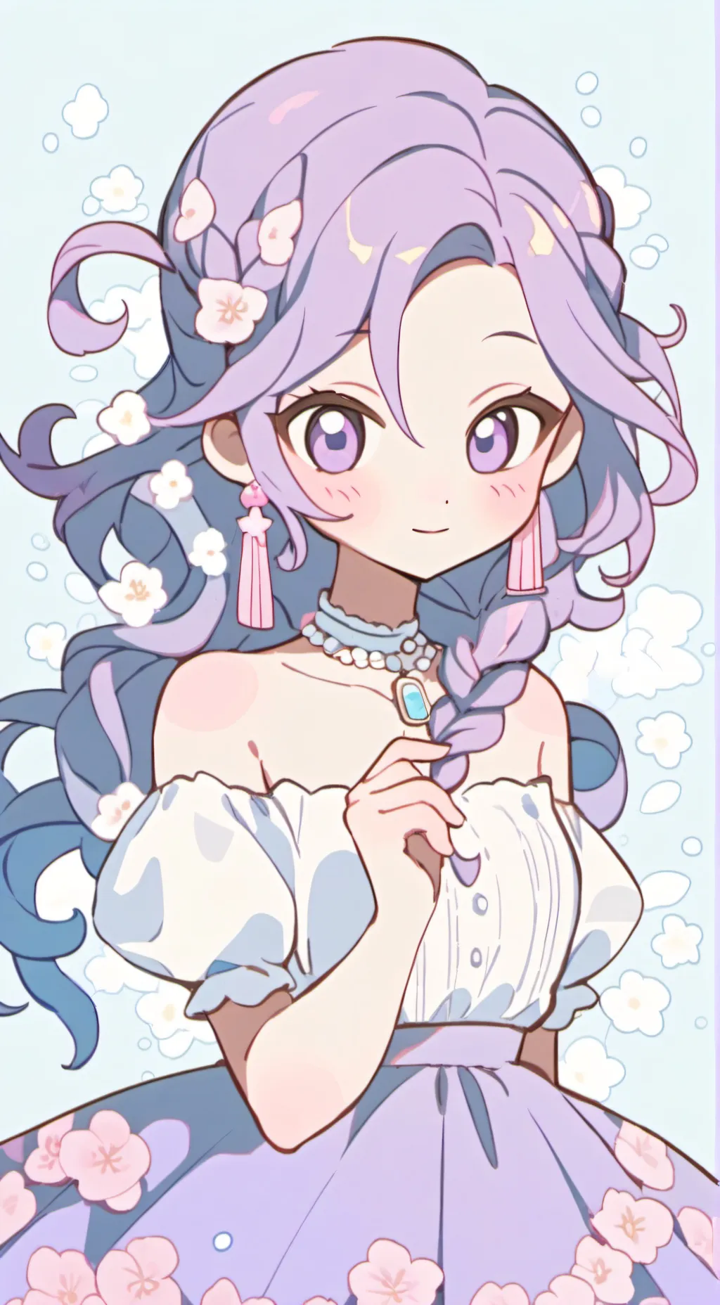 ai character: Violet  background