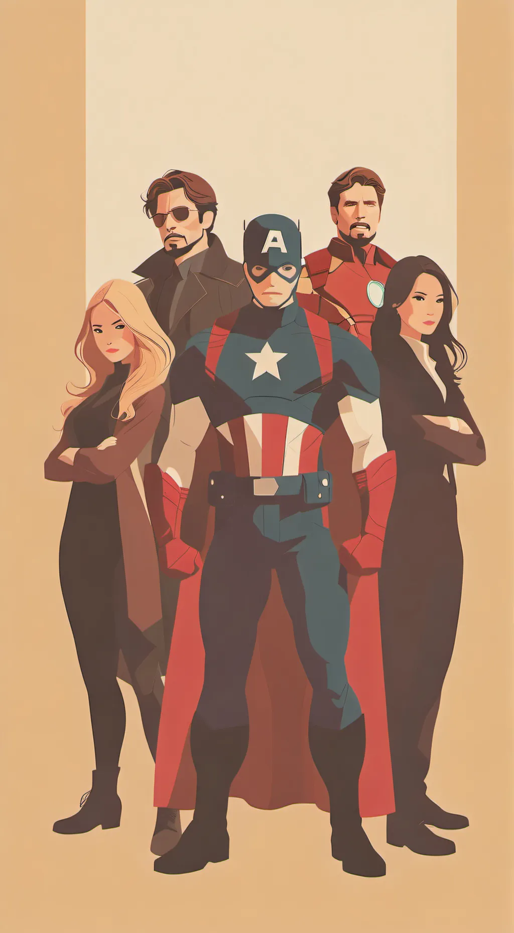 ai character: avengers game nigh background