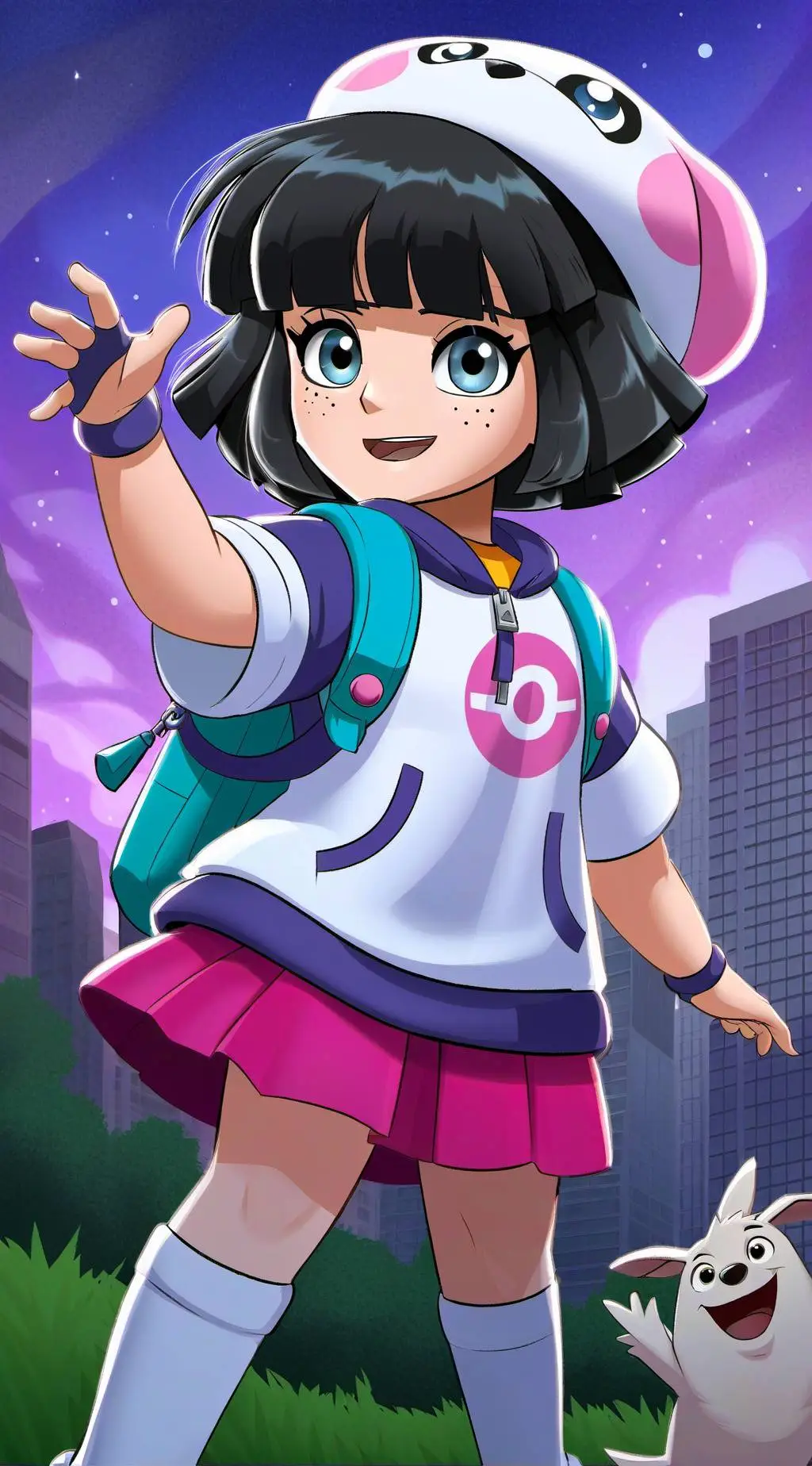 ai character: Dora the explorer background