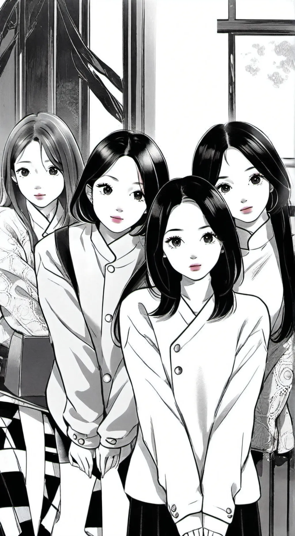 ai character: Le sserafim  background