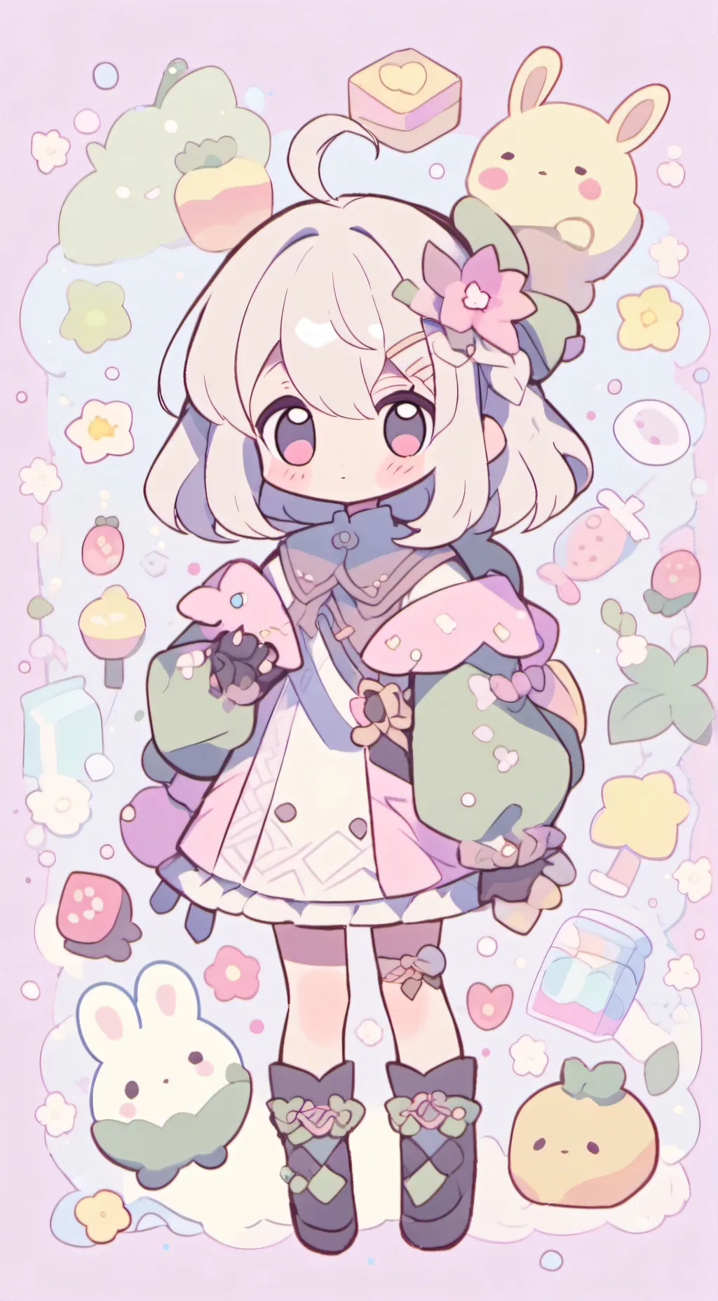 ai character: chubby baby sister background