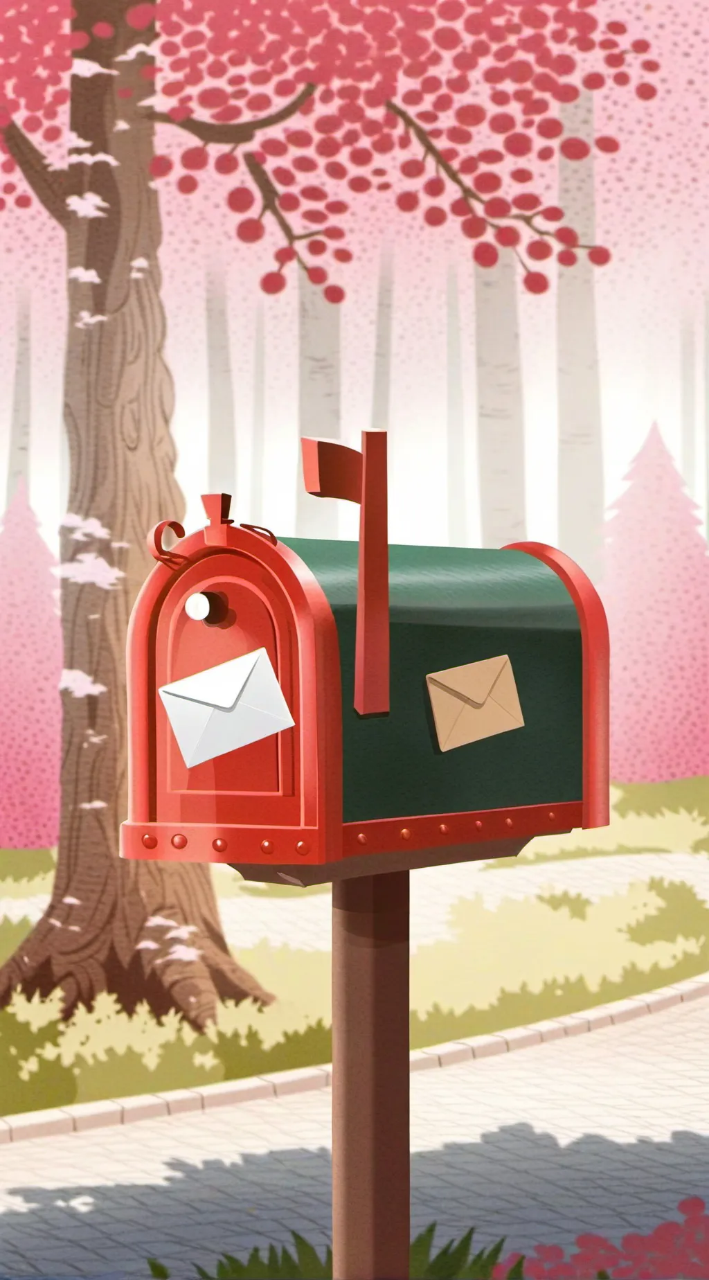 ai character: Mailbox background