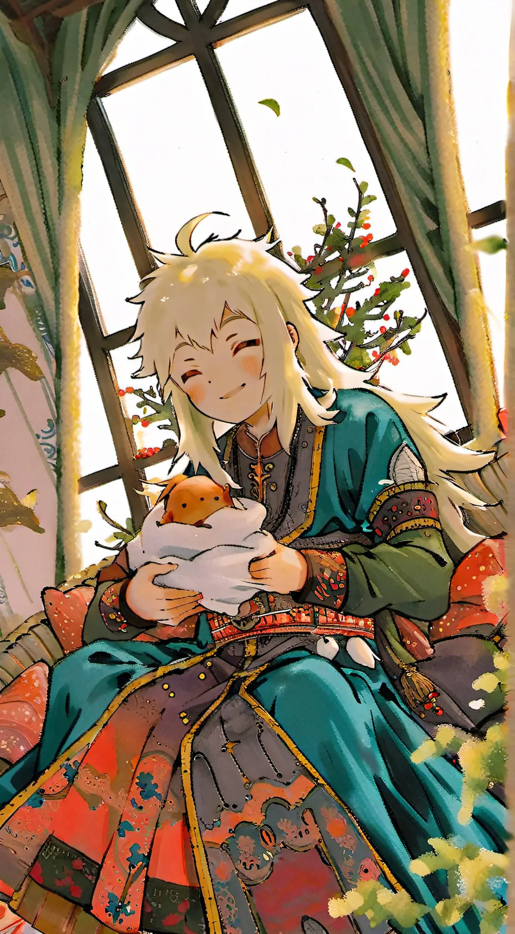 ai character: sun  background