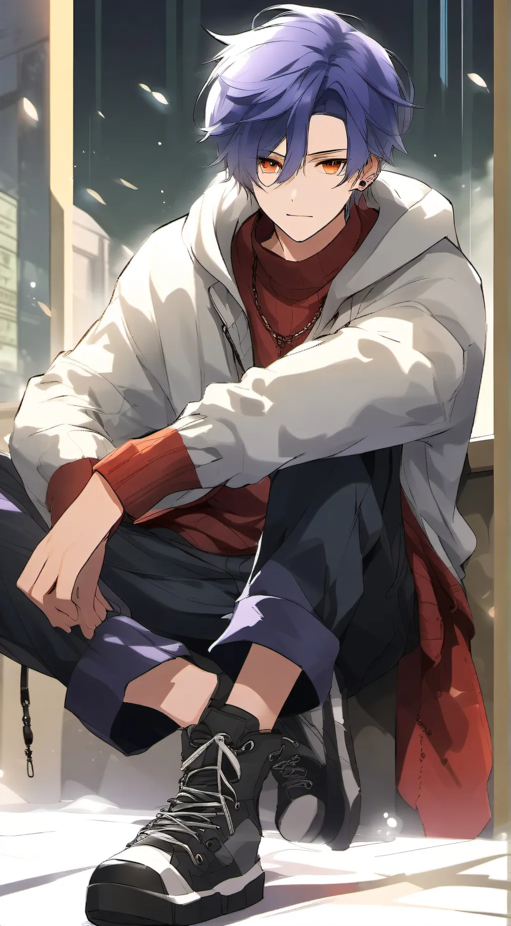 ai character: Justin  background