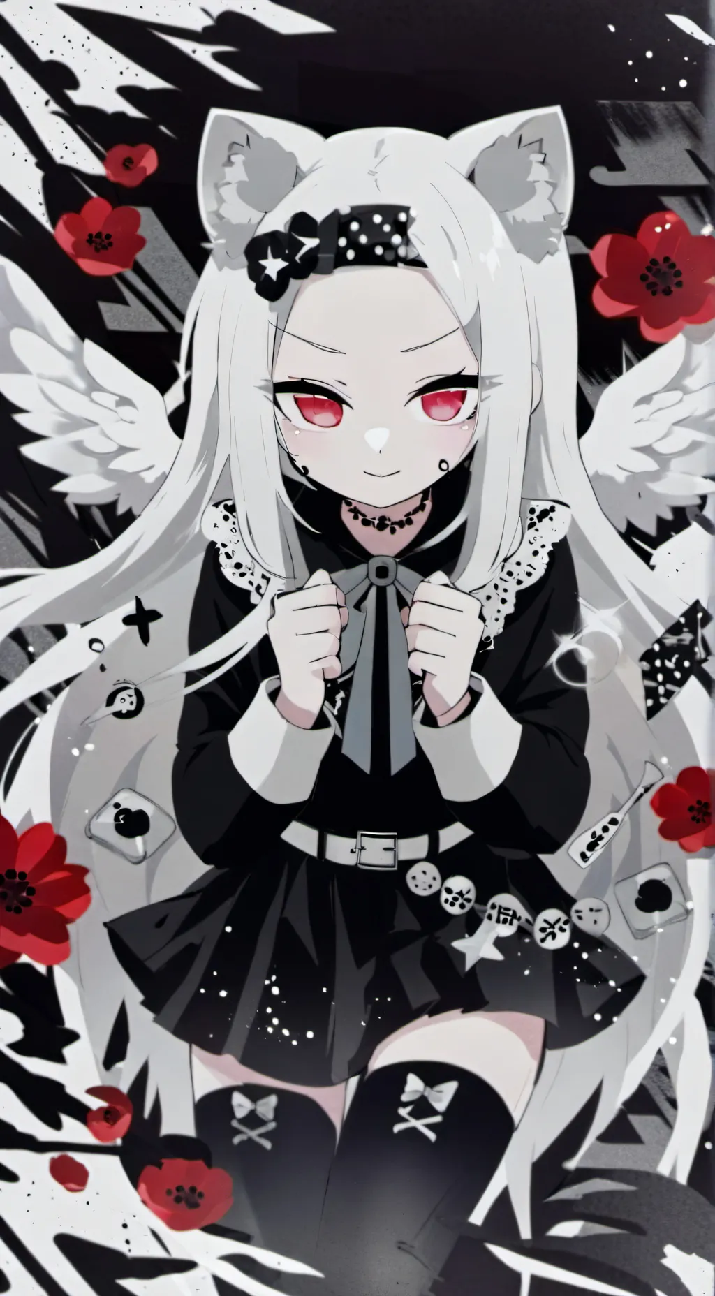 ai character: Layla❤️🖤 background