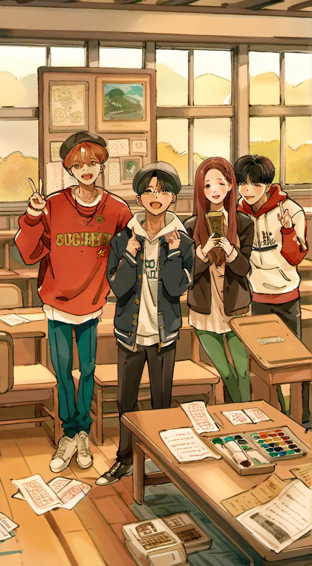 ai character: KB BTS X BP background