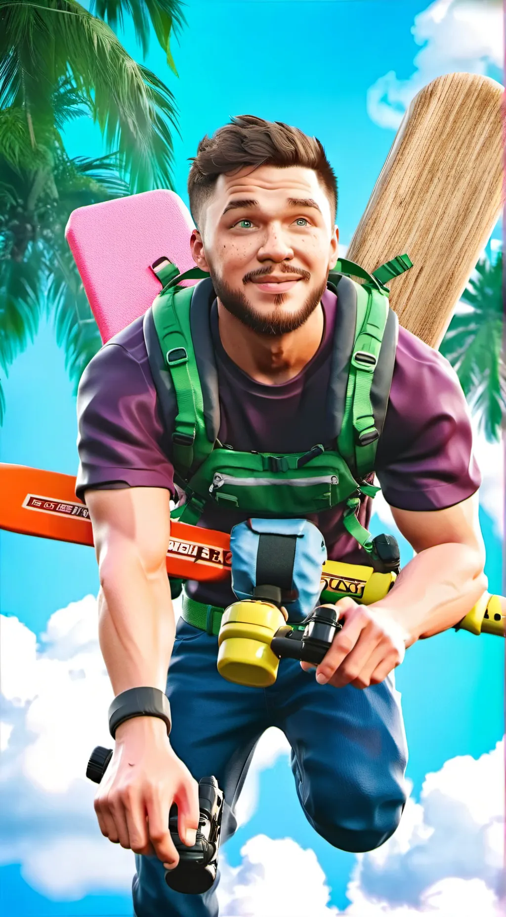 ai character: mrbeast is yourdad background