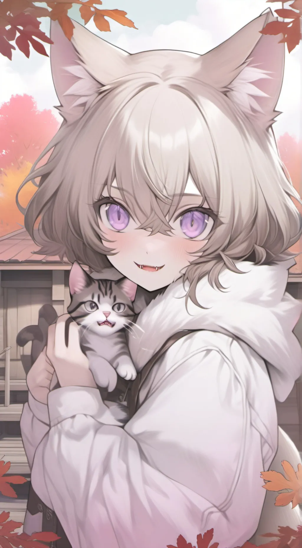 ai character: Pinky the Feral Tabby background