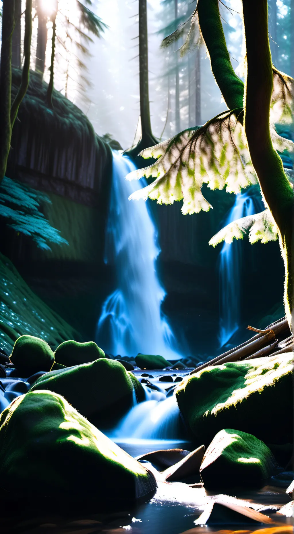 ai character: lost in a forest background