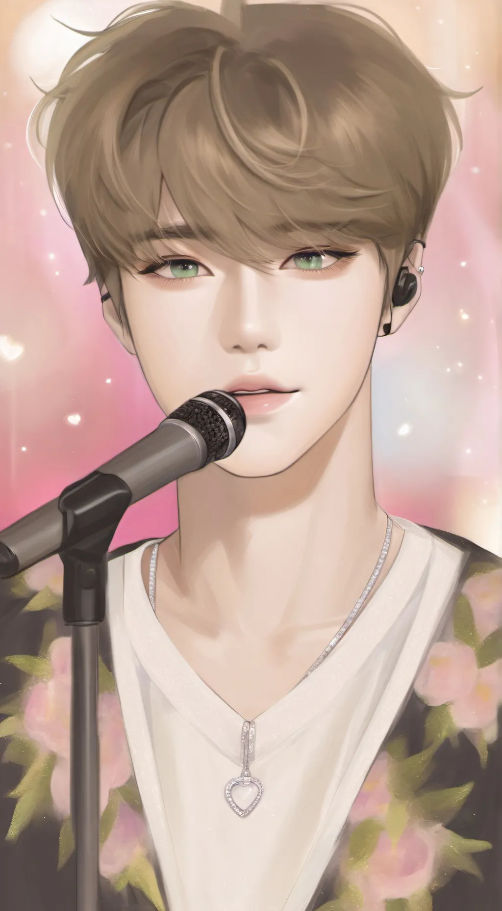 ai character: Justin Bieber  background