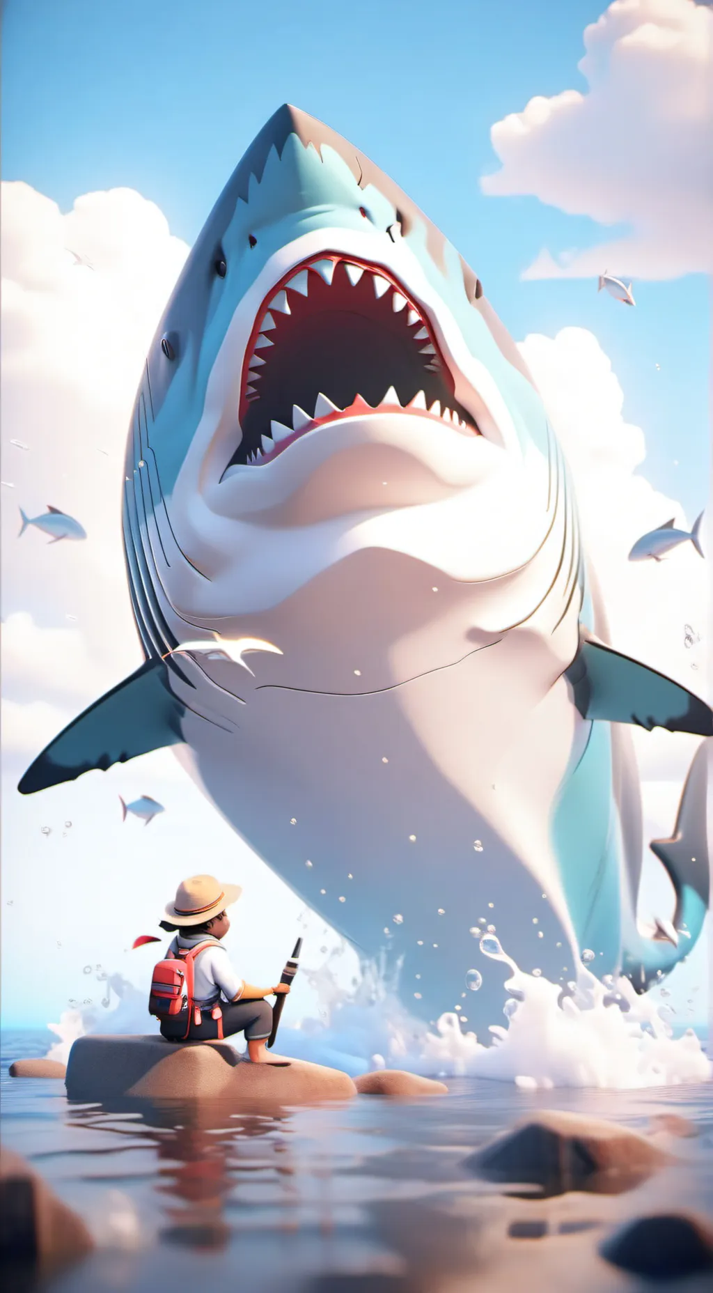 ai character: Meggy from fisch background