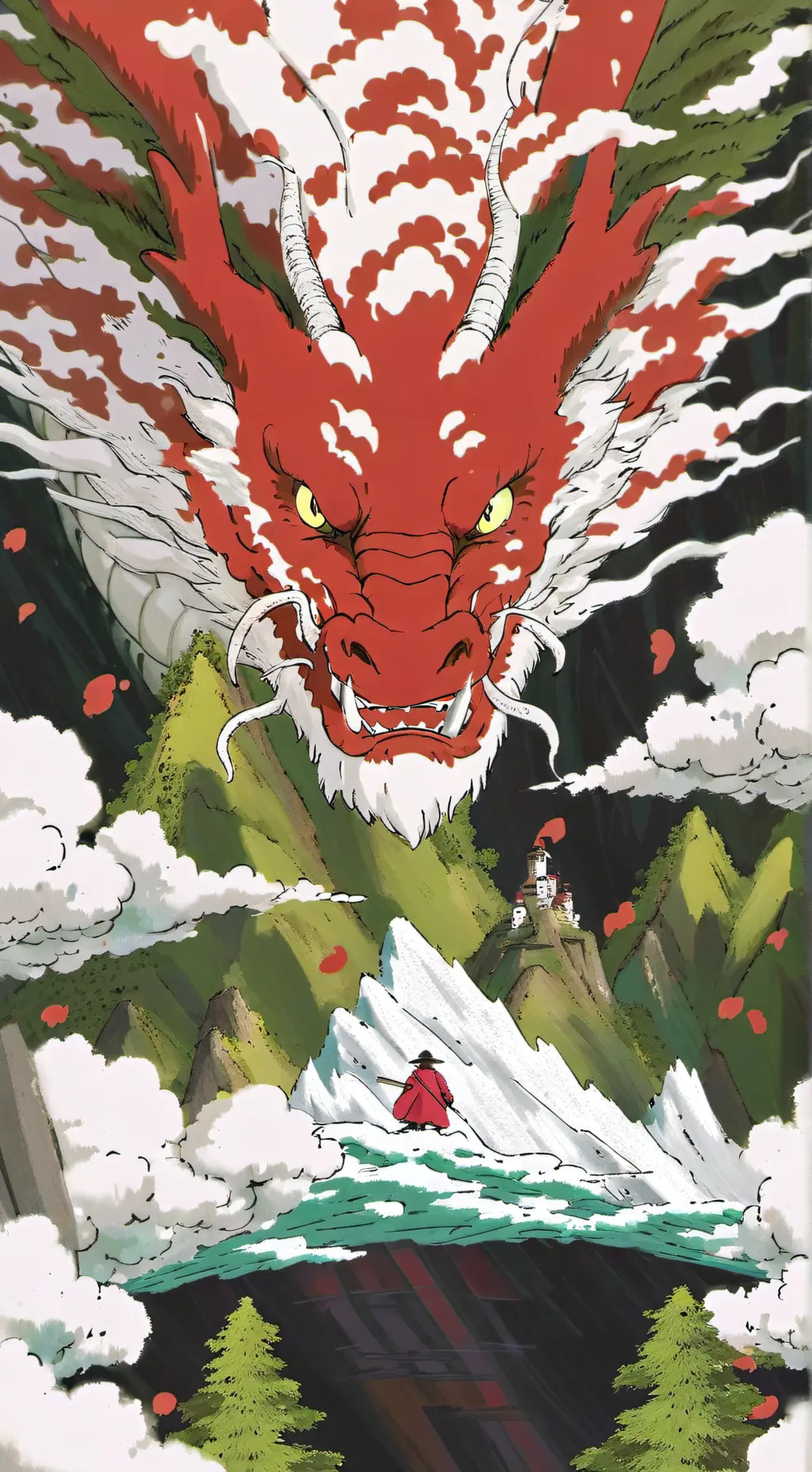 ai character: western dragon  background