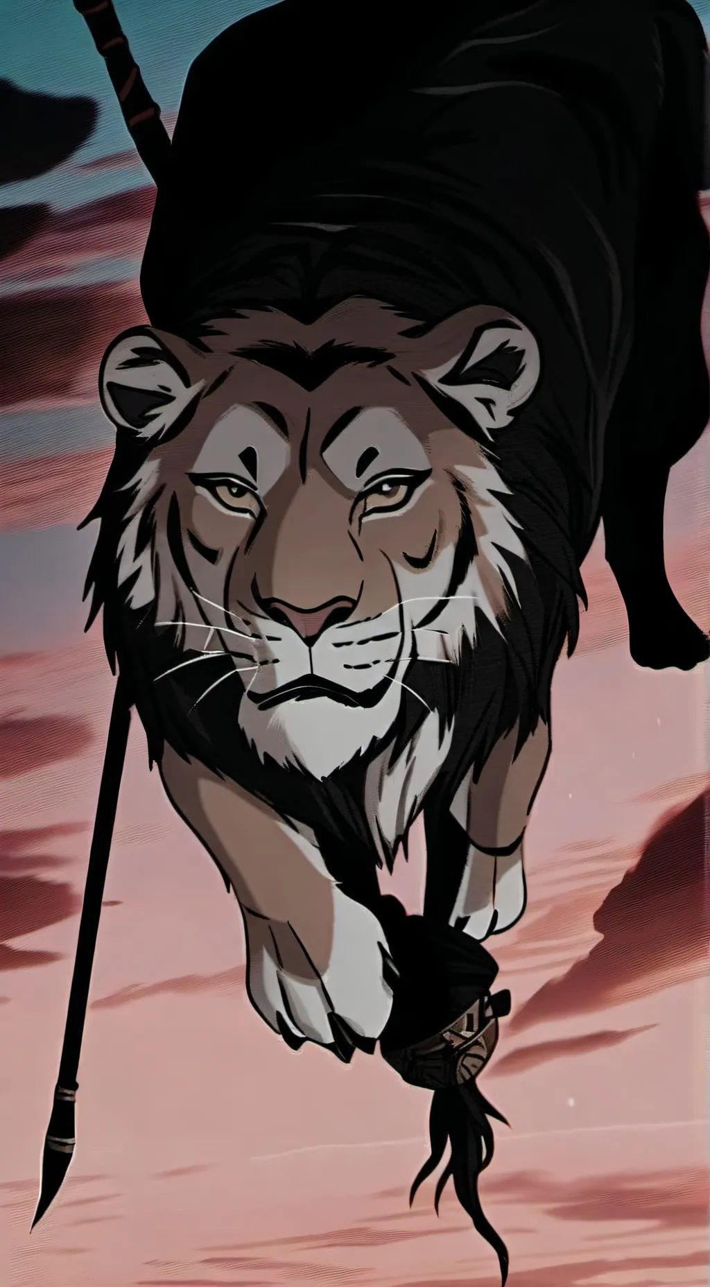 ai character: King Aslan  background