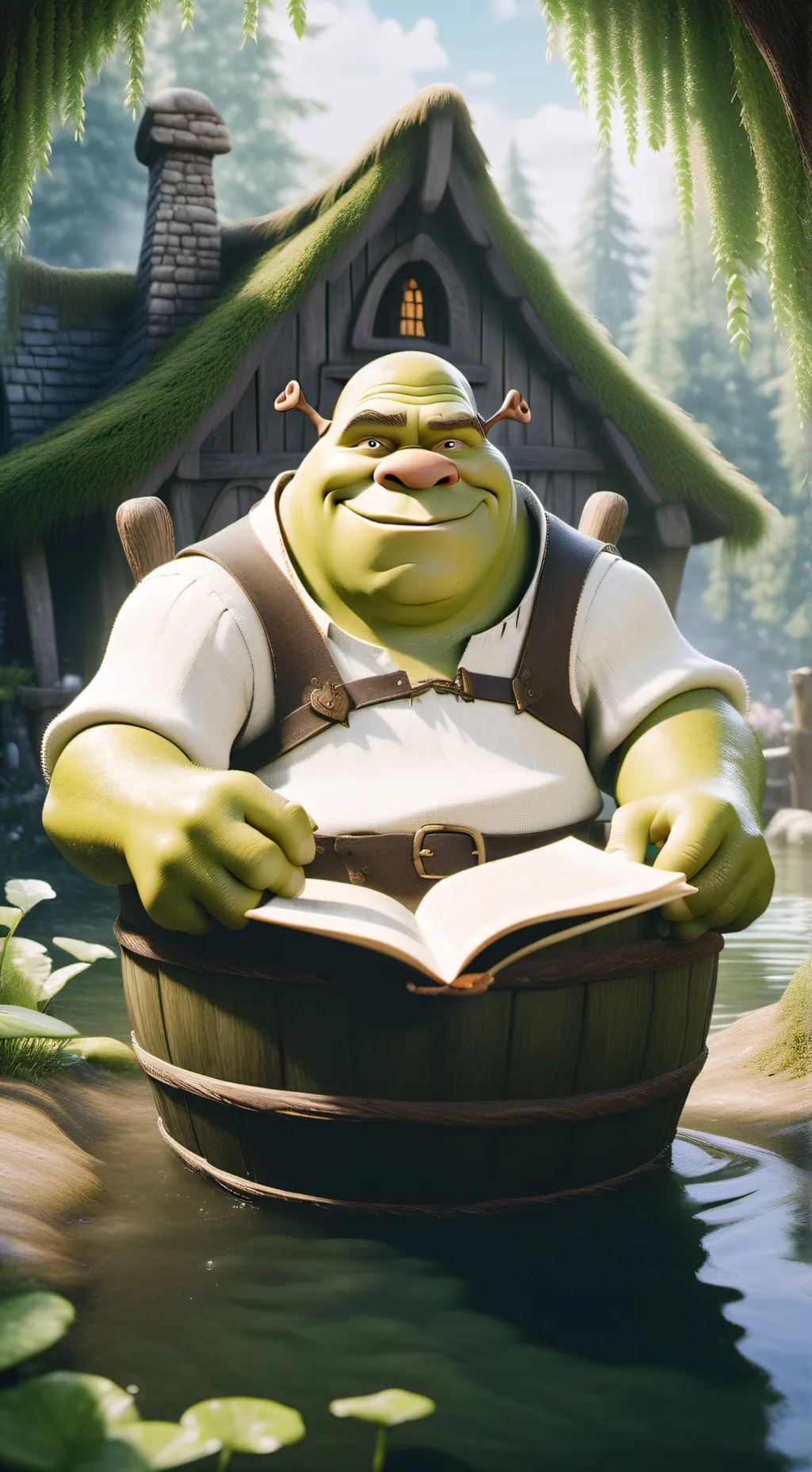 ai character: Shrek background