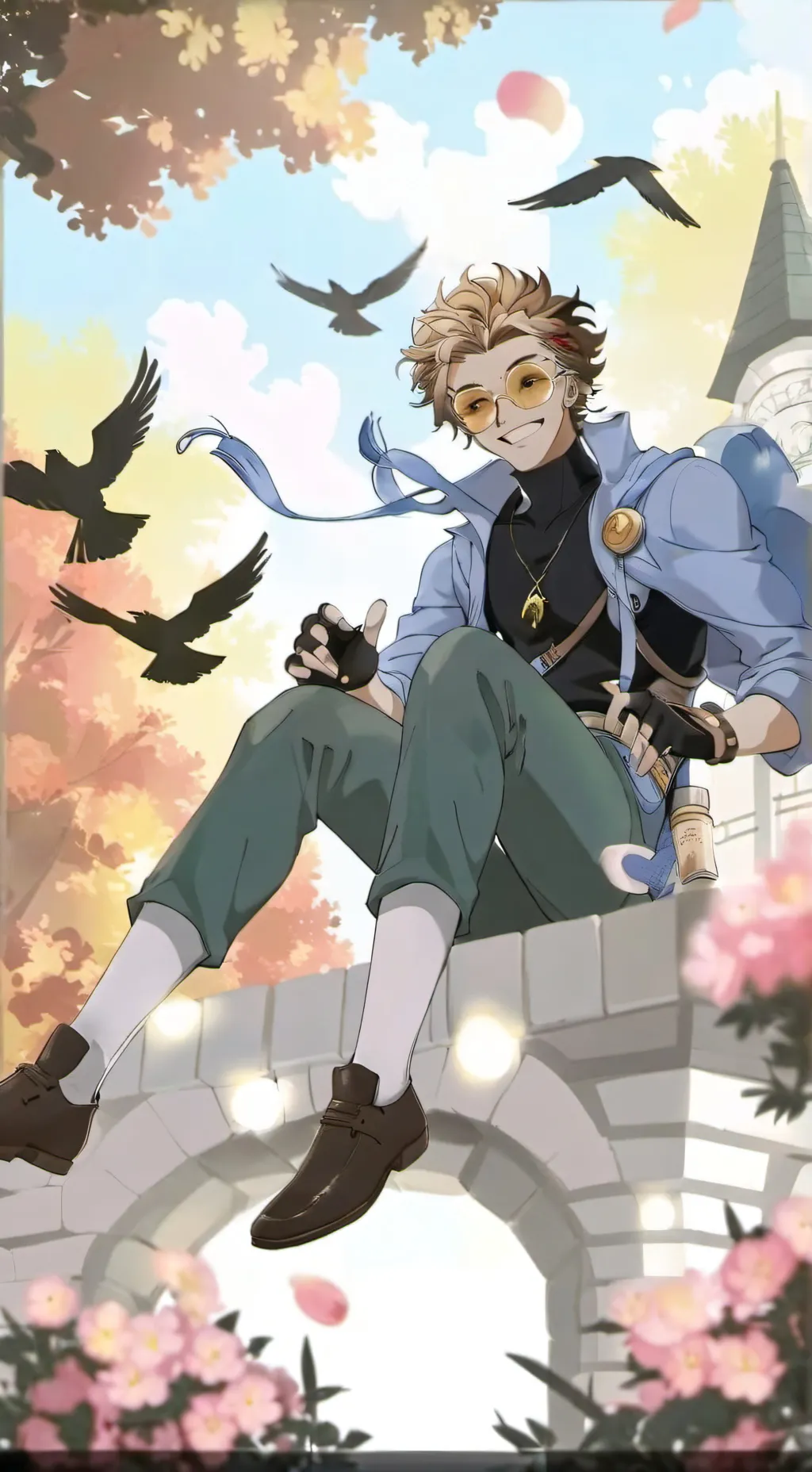 ai character: Y/N happy pils mha background