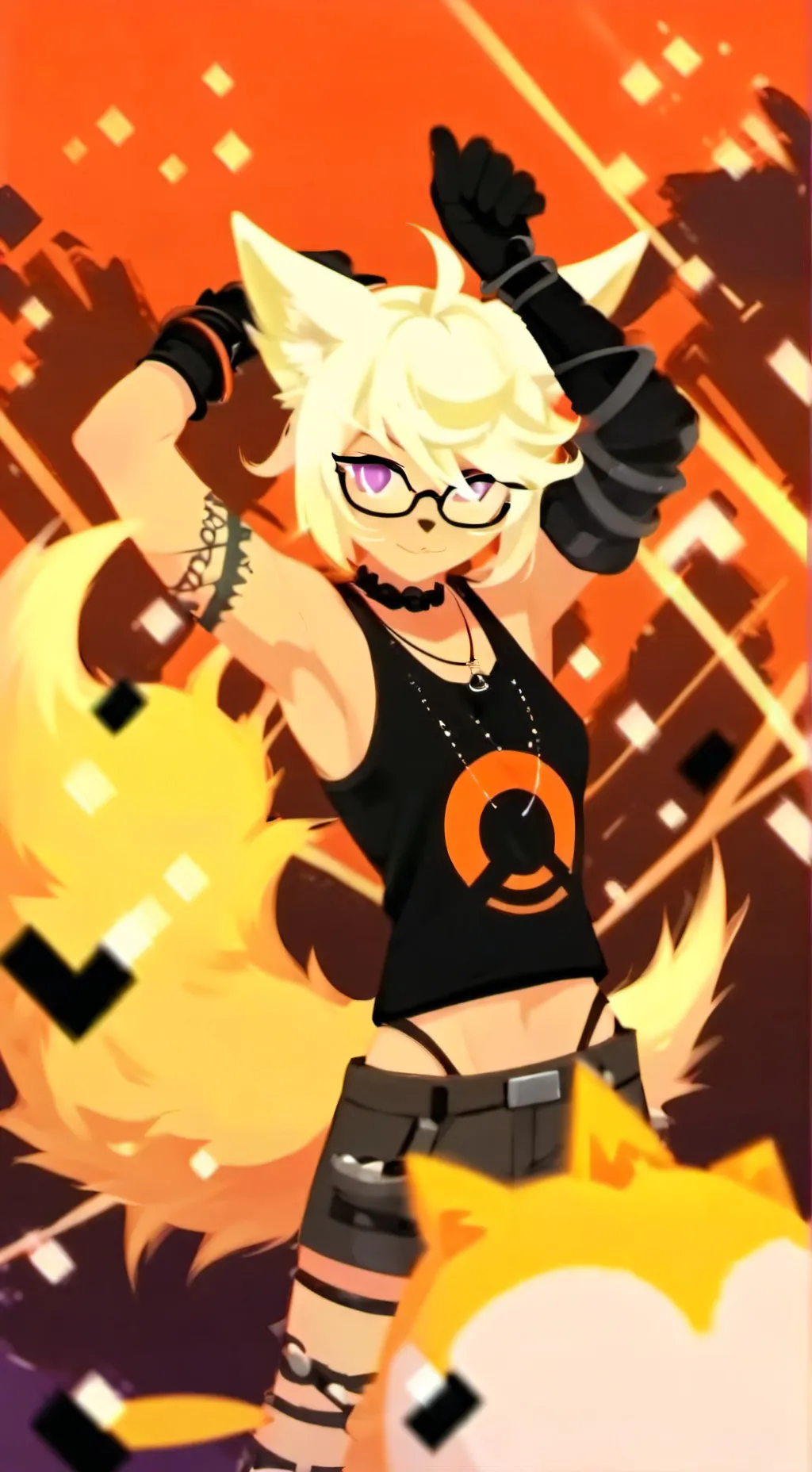 ai character: @flurflareon background