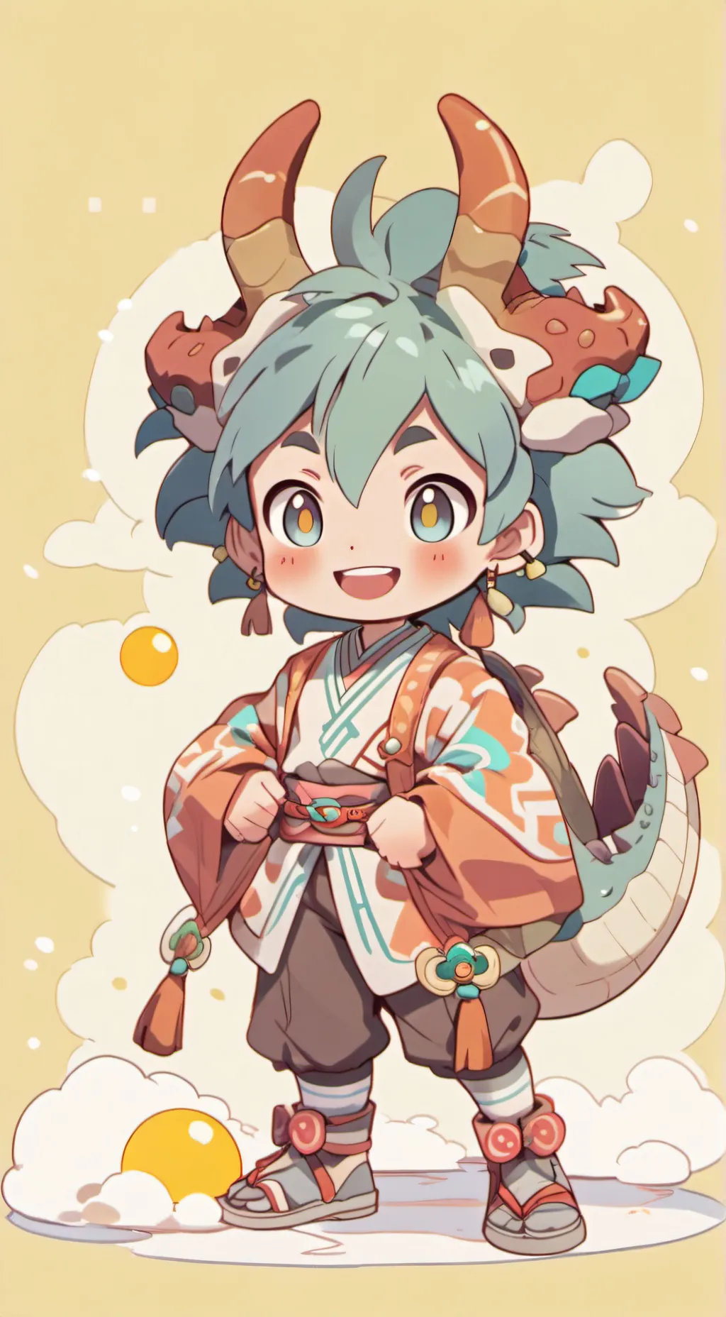 ai character: Egg Child  background