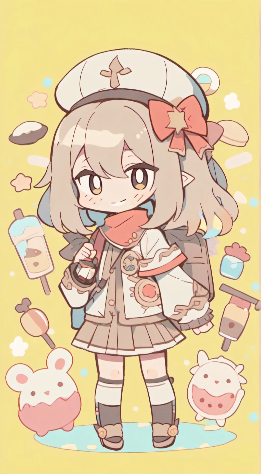 ai character: glisten background