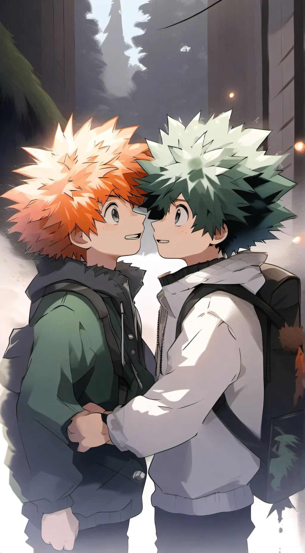 ai character: MHA bakugo deku background