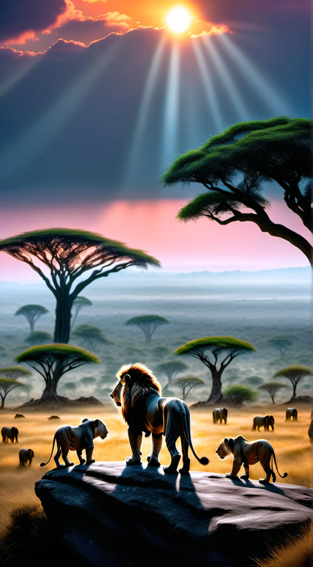 ai character: Lion King 🦁  background
