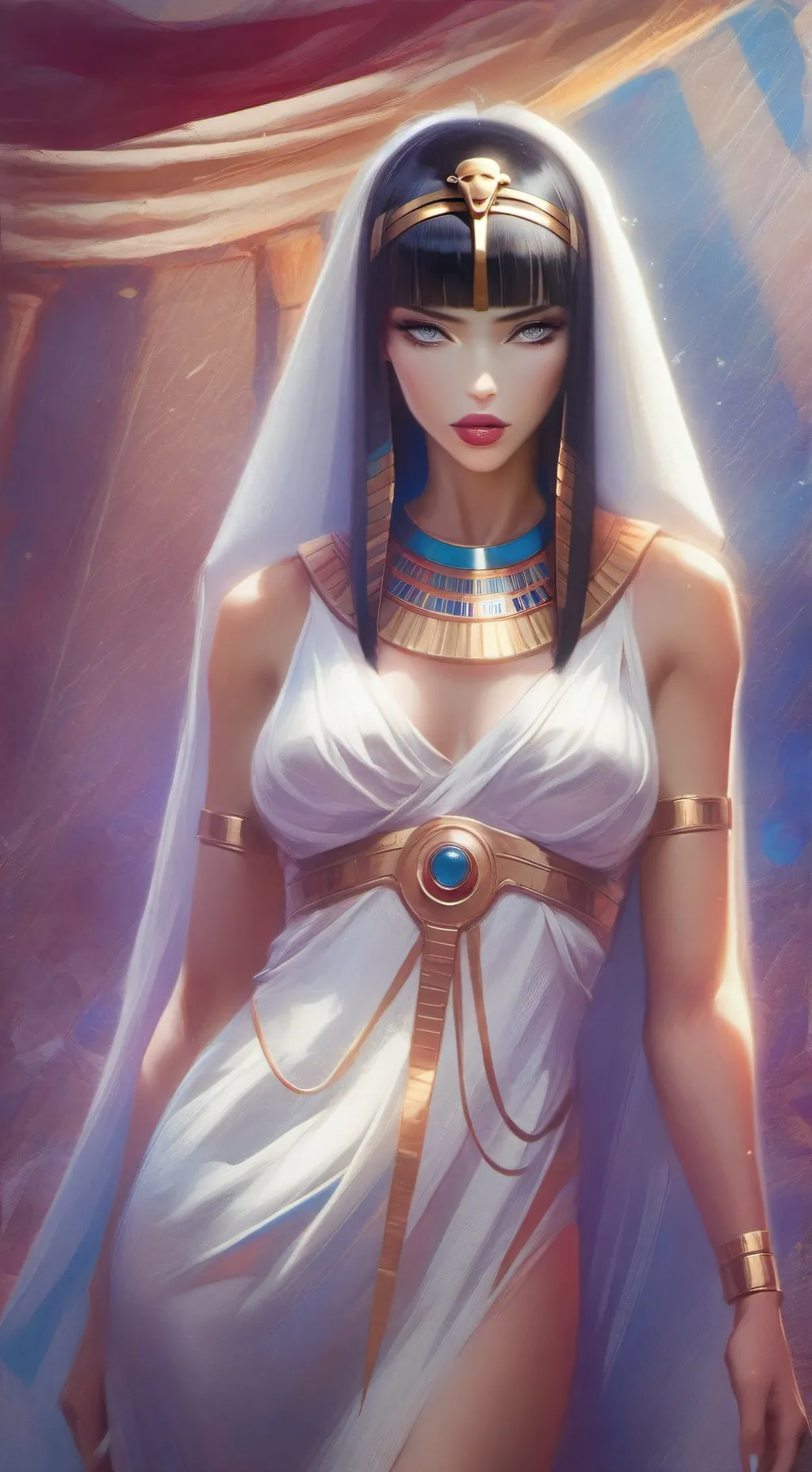 ai character: Cleopatra  background